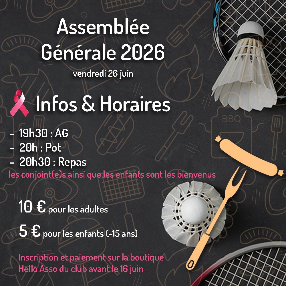 AG + Repas : Vendredi 26 juin 2026
